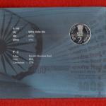 2010 – 2 Rupees Platinum Jubilee of Reserve Bank of India Hyderabad 1 Coin UNC Set