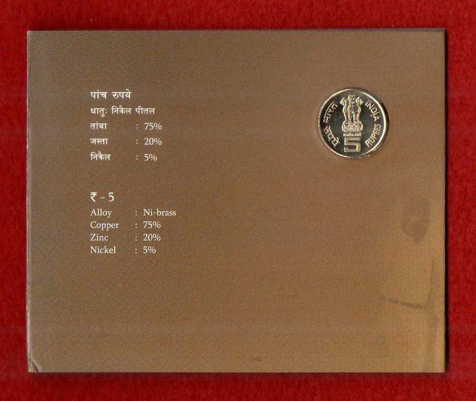 2010 – C.Subramaniam Birth Centenary UNC 1 Coin Set (Rs 5) Hyderabad Mint