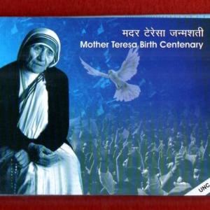 2010 - Mother Teresa Birth Centenary UNC 2 Coins Set (Rs.100, Rs.5)