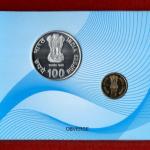 2010 - Mother Teresa Birth Centenary UNC 2 Coins Set (Rs.100, Rs.5)
