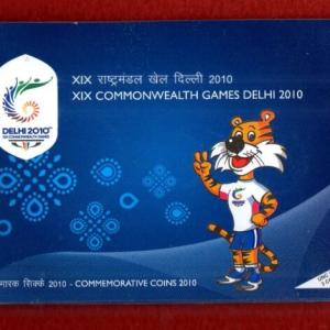 2010 – XIX Commonwealth Games Delhi (Kolkata) UNC 3 Coins Set (Rs.100, Rs.5, Rs.2)