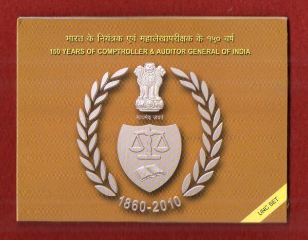 2011 Comptroller and Auditor General of India 1860-2010 UNC 2 Coins Set (Rs.150, Rs.5)