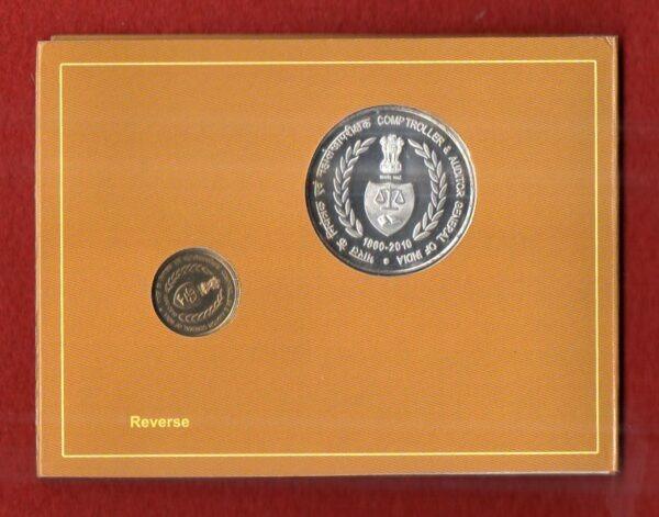 2011 Comptroller and Auditor General of India 1860-2010 UNC 2 Coins Set (Rs.150, Rs.5)