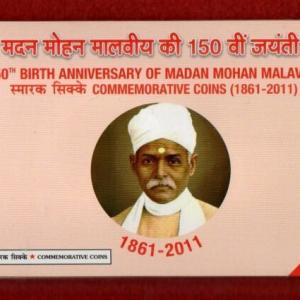 2012 – 150th Birth Anniversary of Madan Mohan Malaviya 1851-2011 UNC 2 Coins Set (Rs.150, Rs.5)