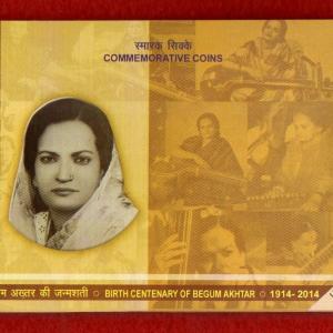 2013 – Birth Centenary of Begum Akhtar UNC 2 Coins Set (Rs.100, Rs.5)