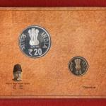 2013 – Maulana Abul Kalam Azad (Kolkata) UNC 2 Coins Set (Rs.20, Rs.5)