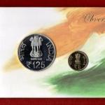 2014 – 125th Birth Anniversary of Jawaharlal Nehru (Mumbai) UNC 2 Coins Set (Rs.125, Rs.10)