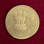 5 Rupees 2011 Mumbai Mint Off Center Error Coin