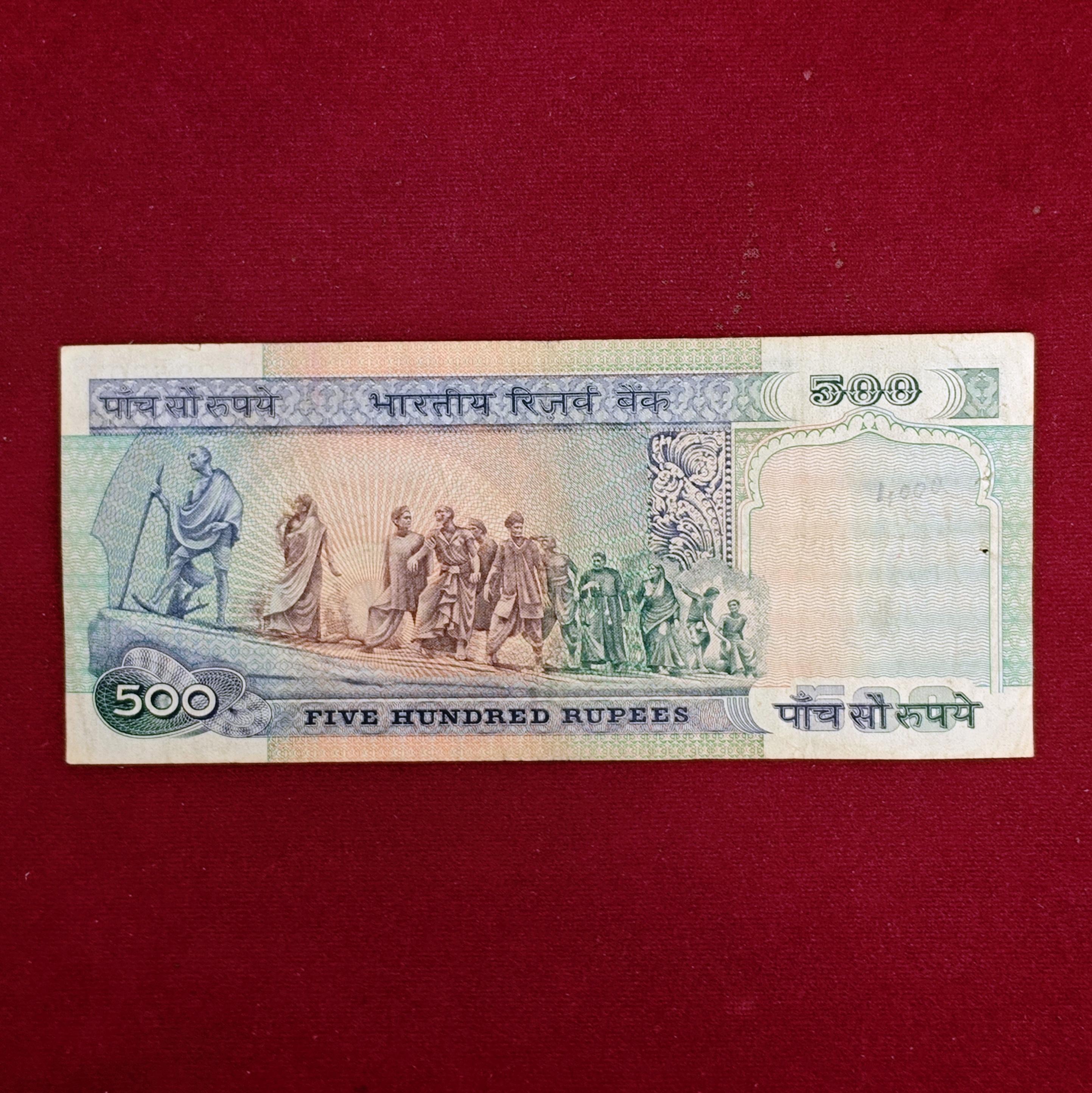 500 Rupees R.N Malhotra (Green) Demonitize Dandi March Banknote (4AD 226907)