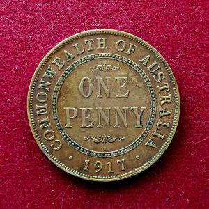 Australia 1 Penny George V 1917 Coin