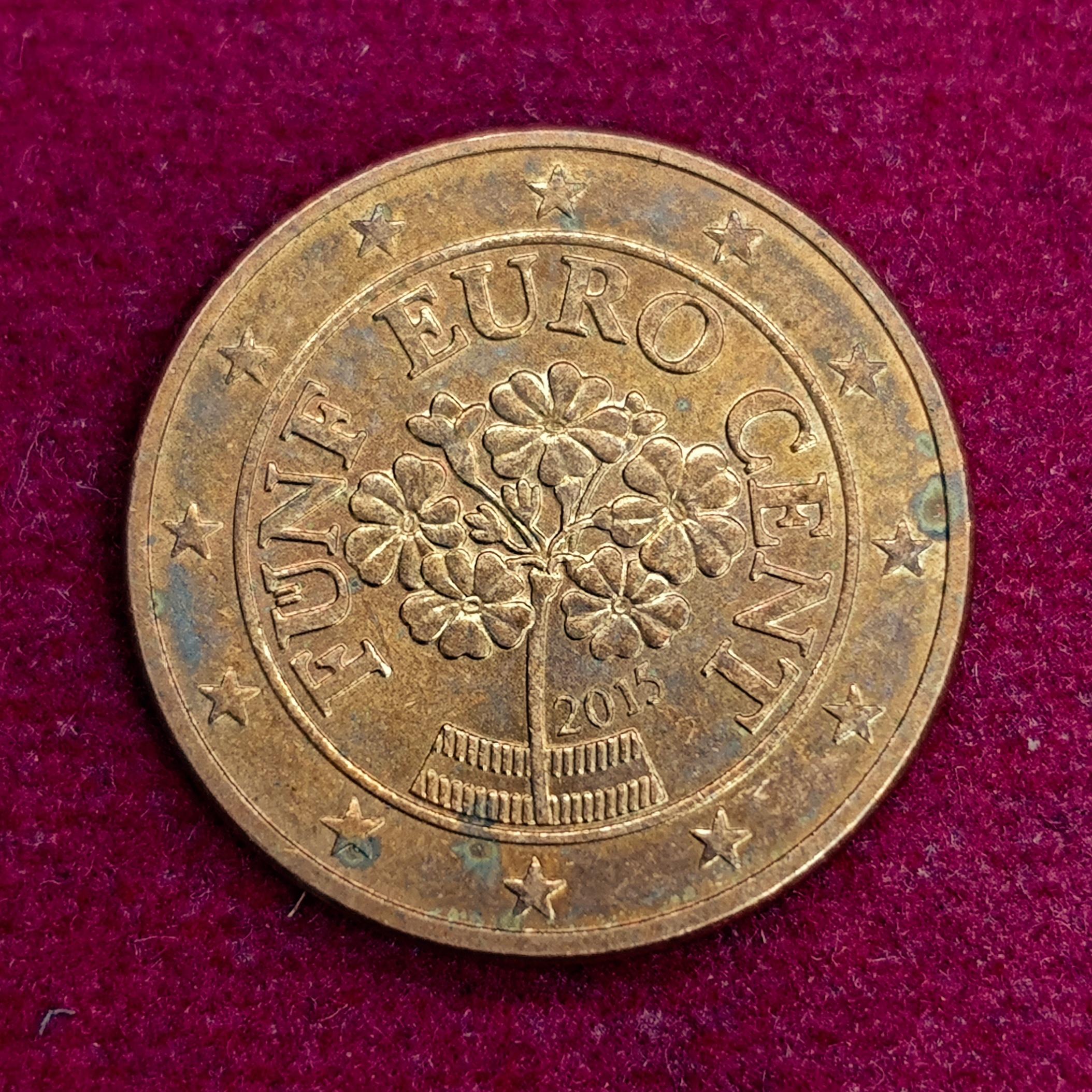 Austria 5 Euro Cent 2015 Coin