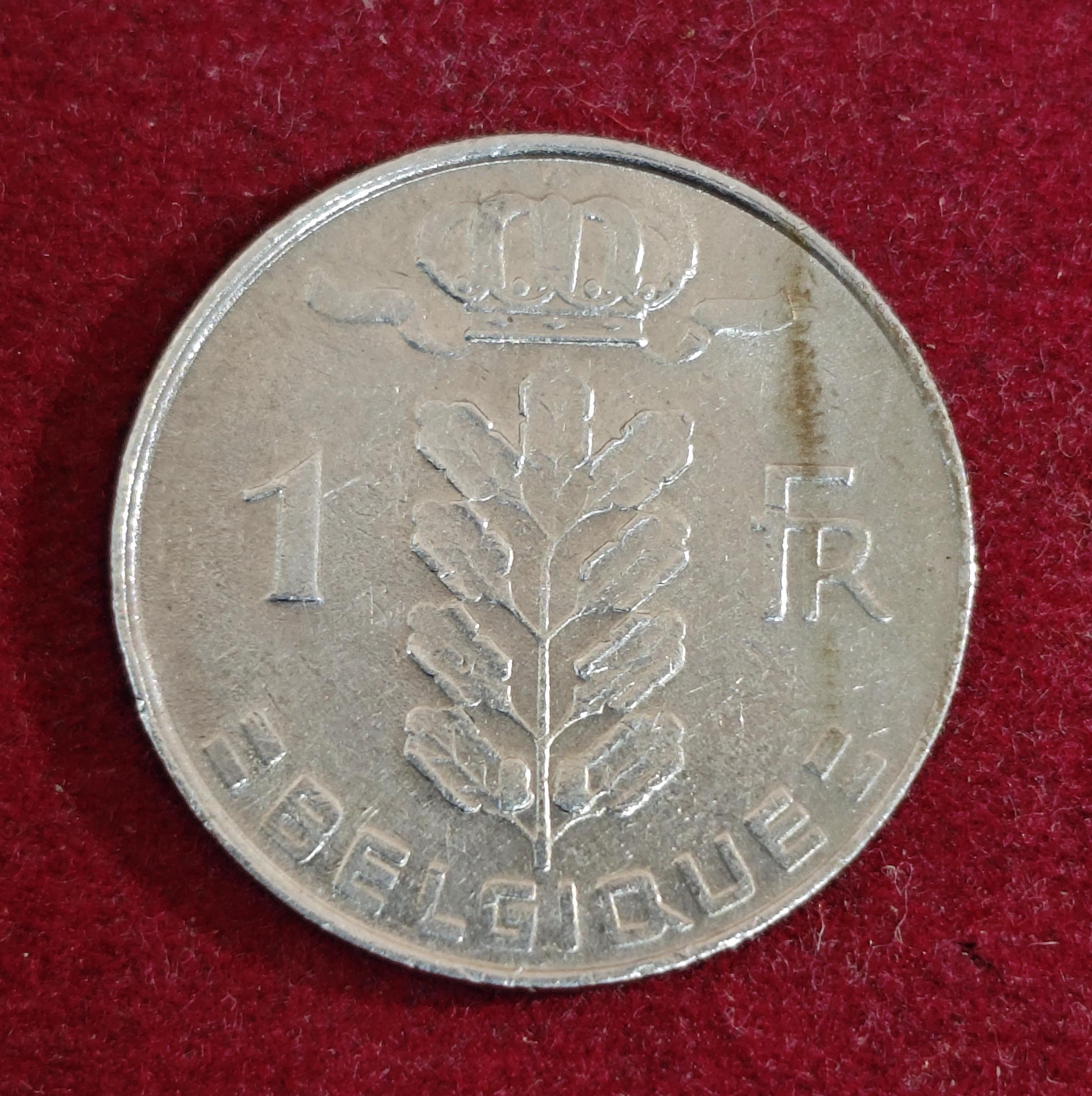 Belgium 1 Franc 1977 Coin