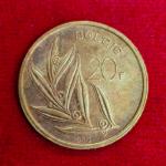 Belgium 20 Francs - Baudouin I Dutch text 1980 Coin