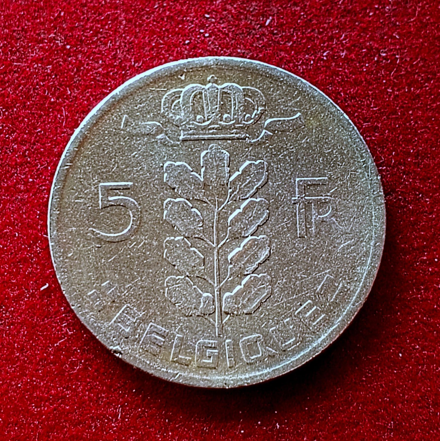 Belgium 5 Francs 1963 Coin