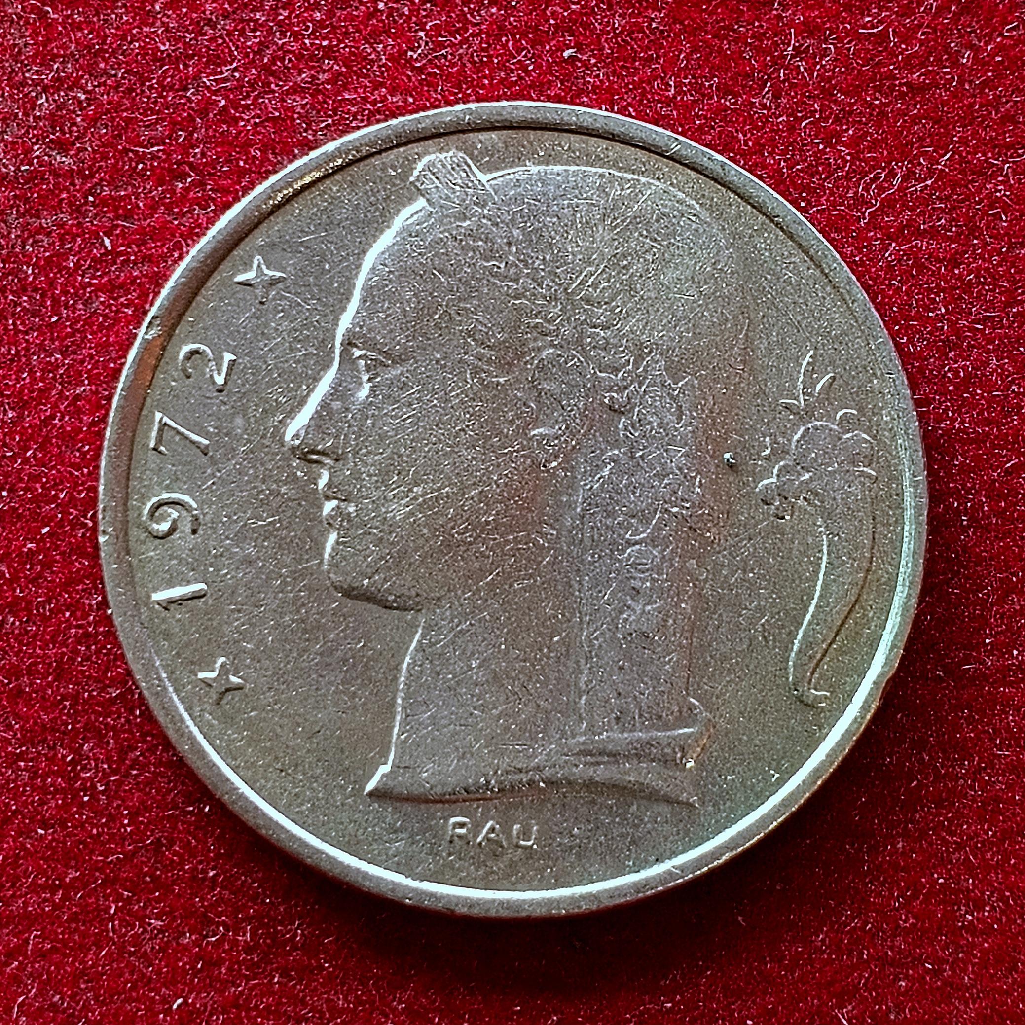 Belgium 5 Francs 1972 Coin
