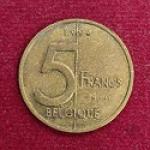 Belgium 5 Francs - Baudouin I (French text) 1994 Coin
