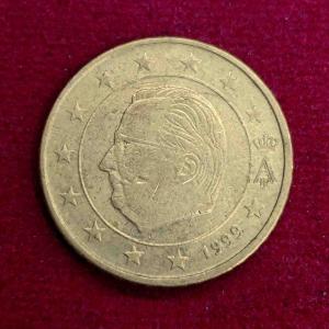 Belgium 50 Euro Cents – Albert II 2nd map, 2nd type, 1st portrait 1999 Coin