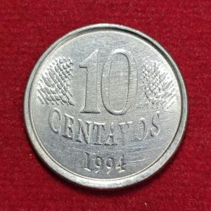 Brazil 10 Centavos 1994 Coin