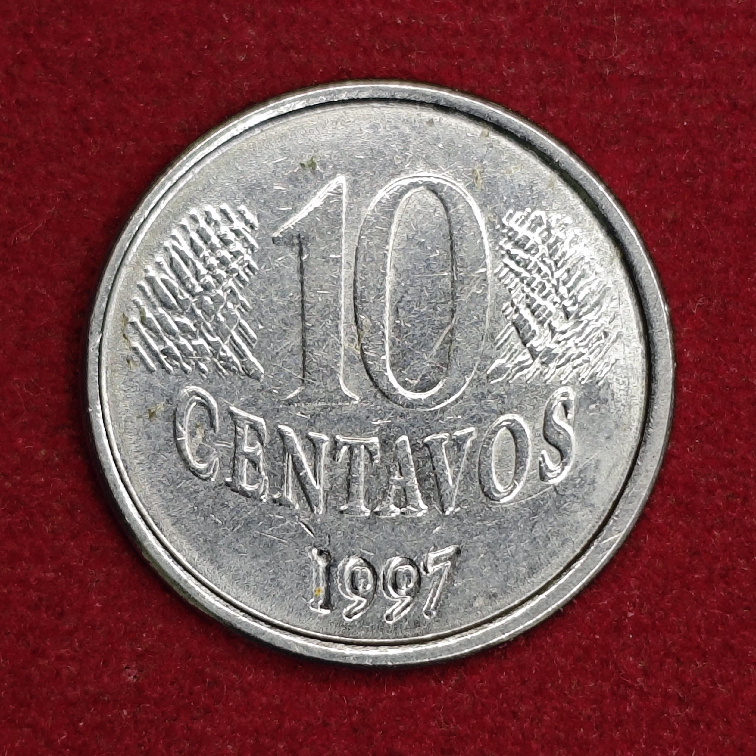 Brazil 10 Centavos 1997 Coin