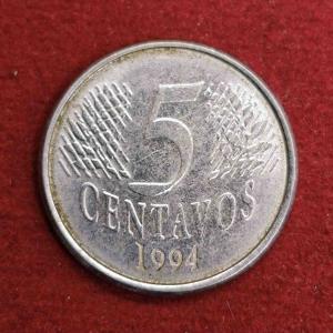 Brazil 5 Centavos 1994 Coin