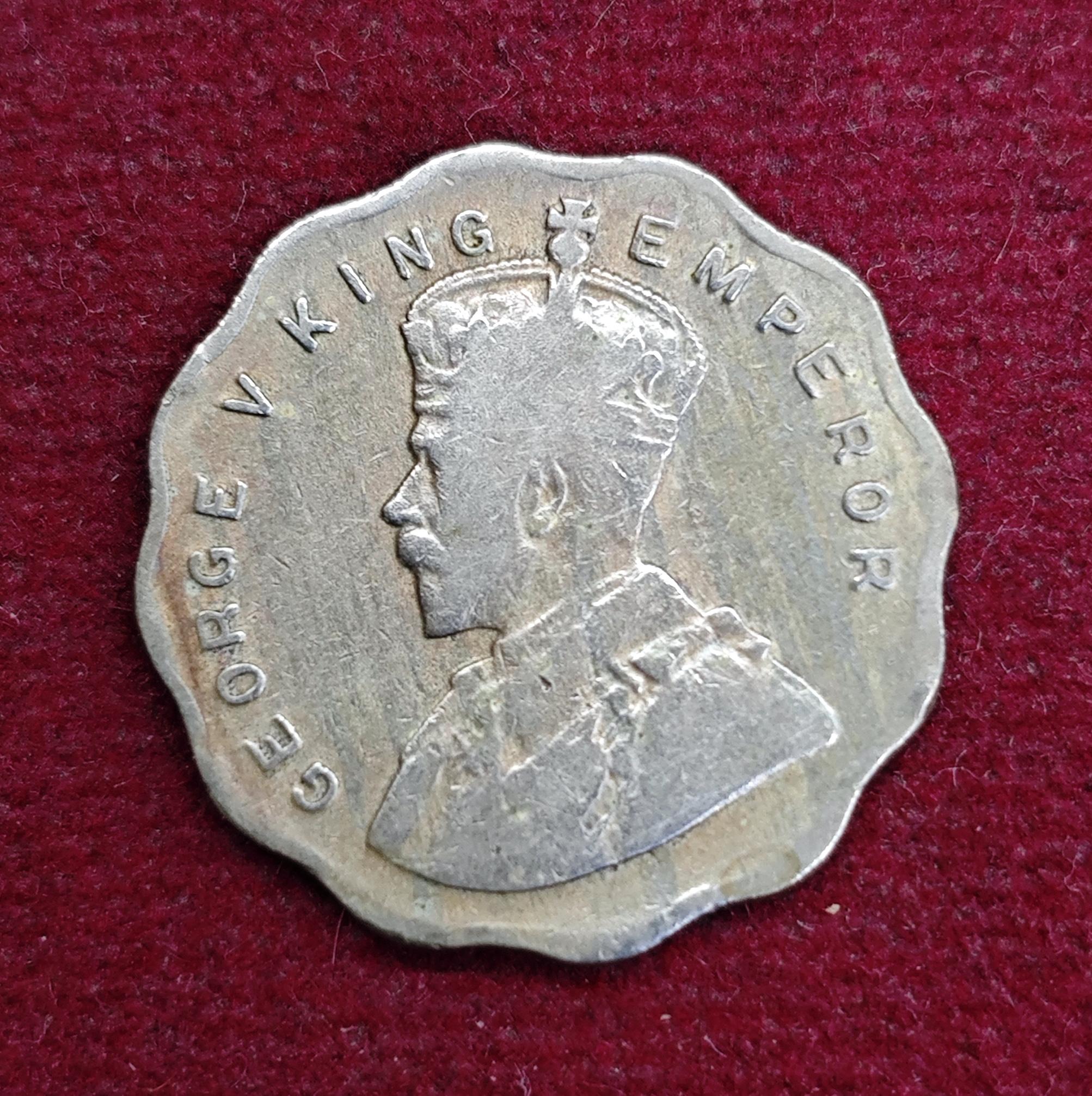 British India 1 Anna George V 1930 Coin