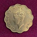 British India 1 Anna George V 1944 Coin