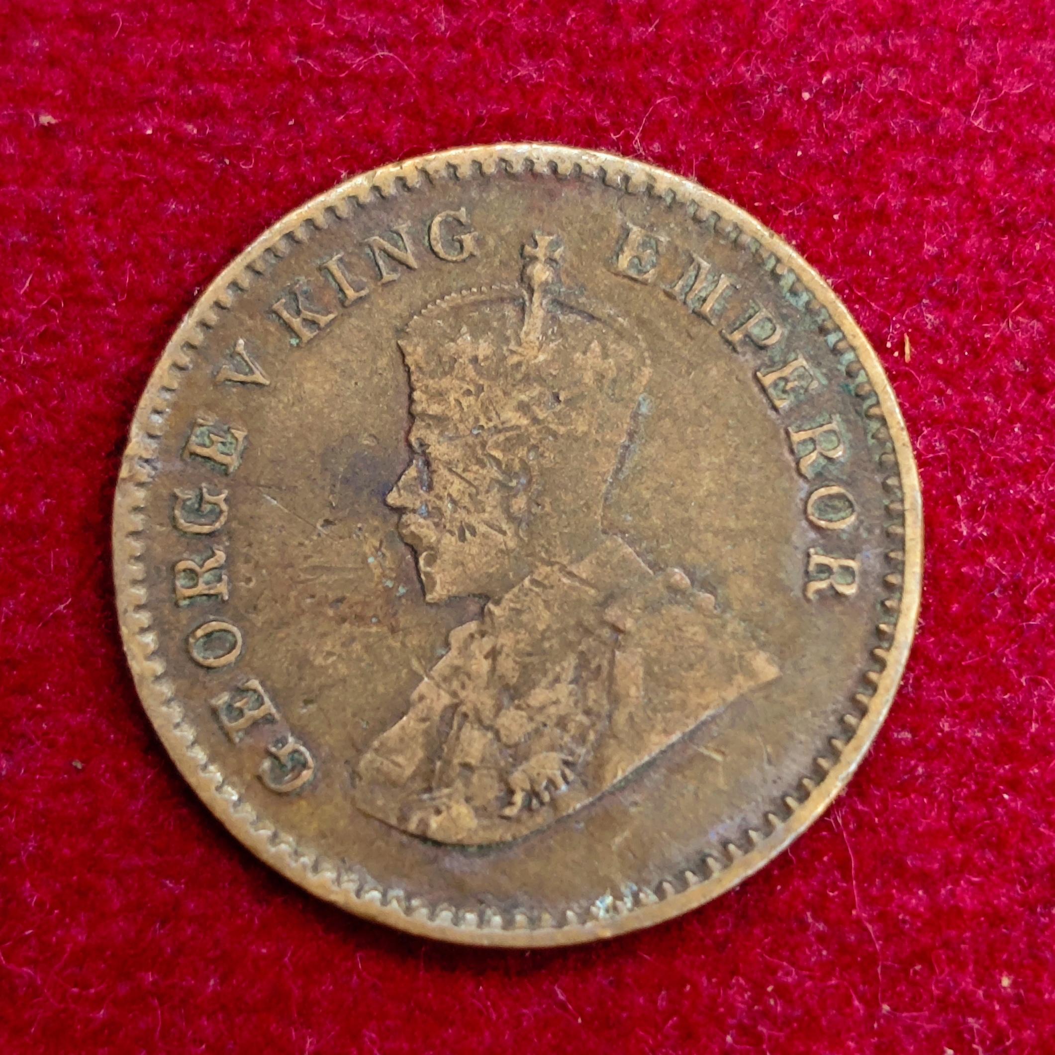 British India 1/12 Anna George V 1912 Coin