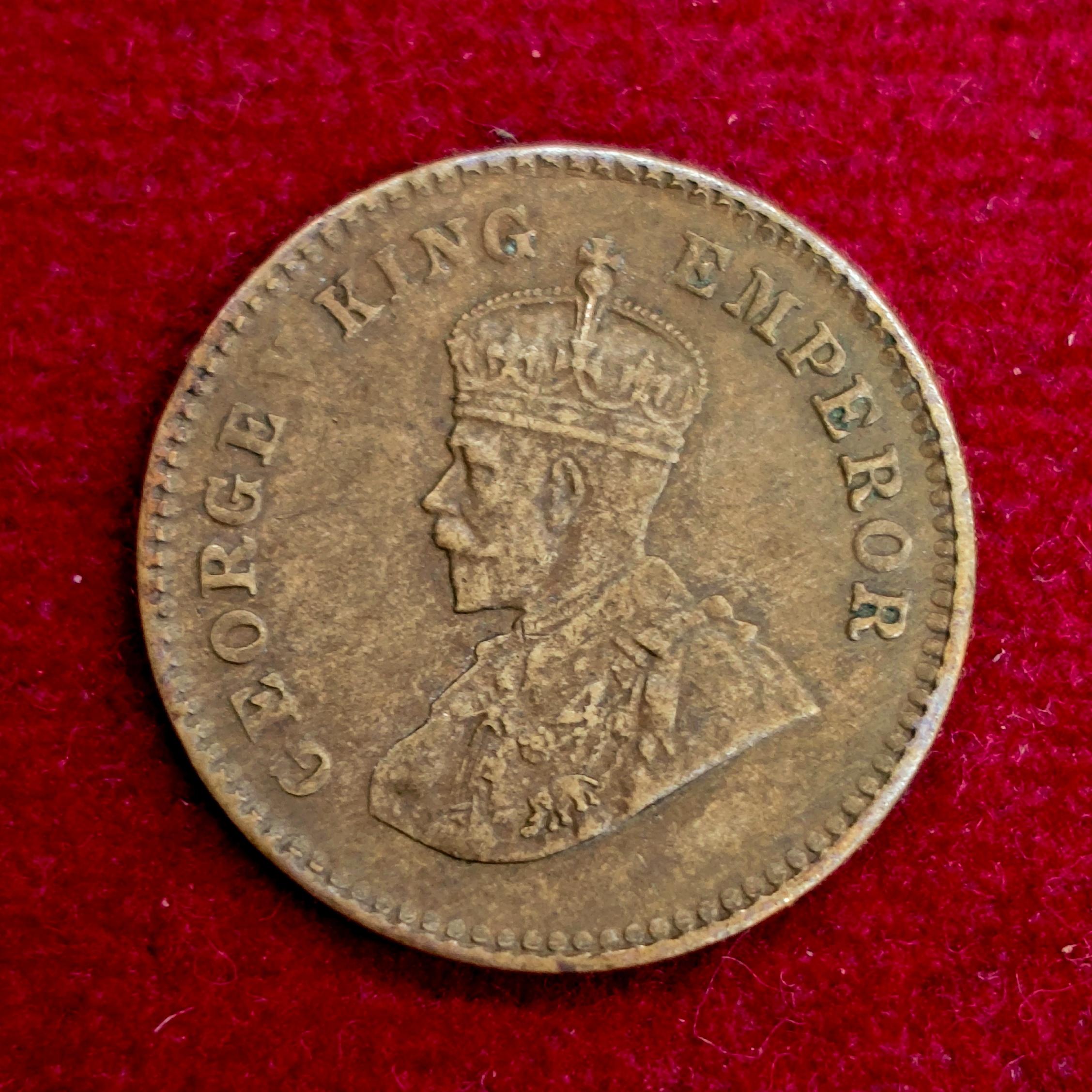 British India 1/12 Anna George V 1920 Coin