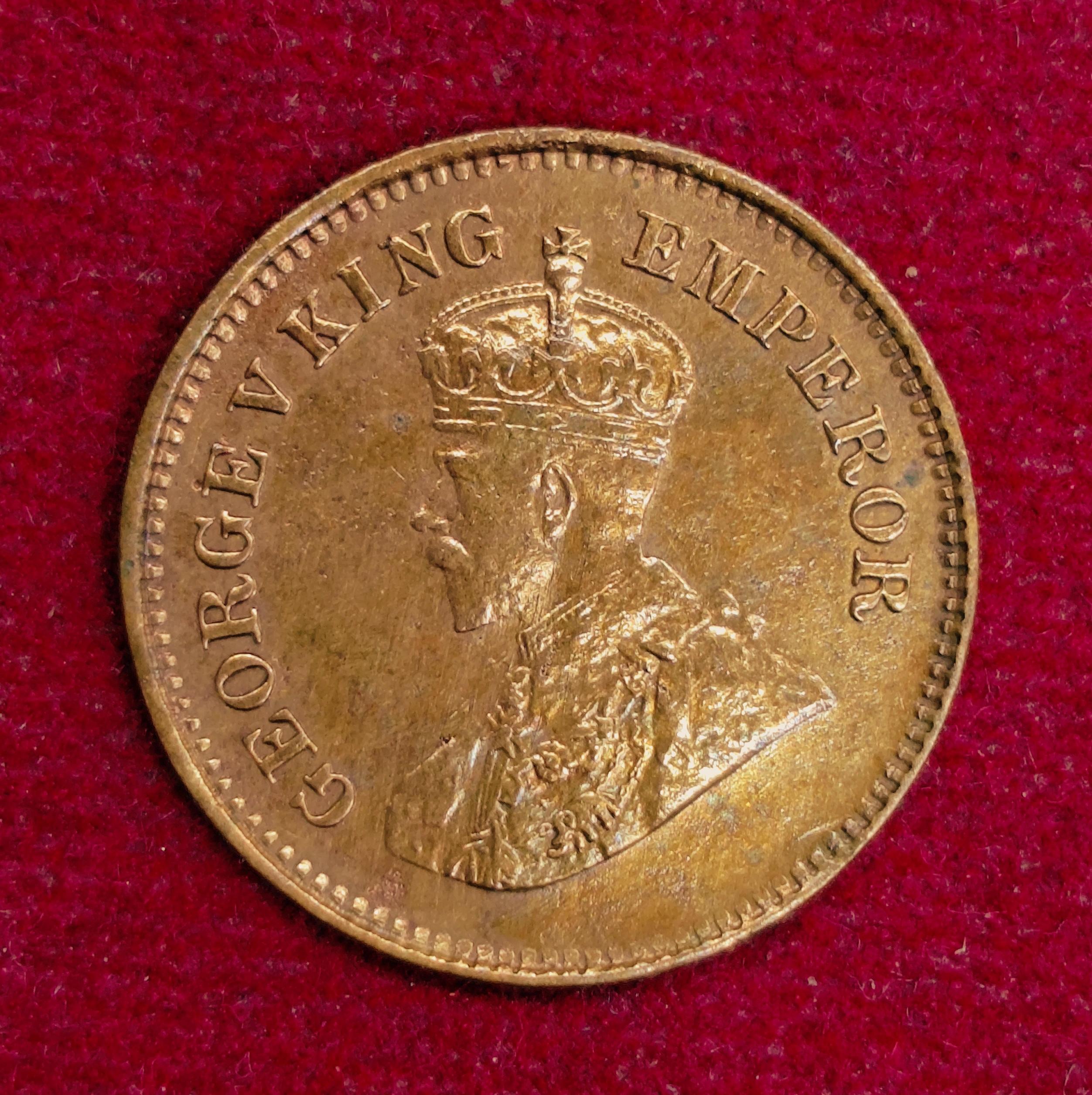 British India 1/2 Pice George V 1935 Coin