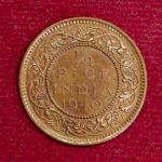 British India 1/2 Pice George VI 1940 Coin