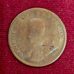 British India 1/4 Anna George V 1913 Coin