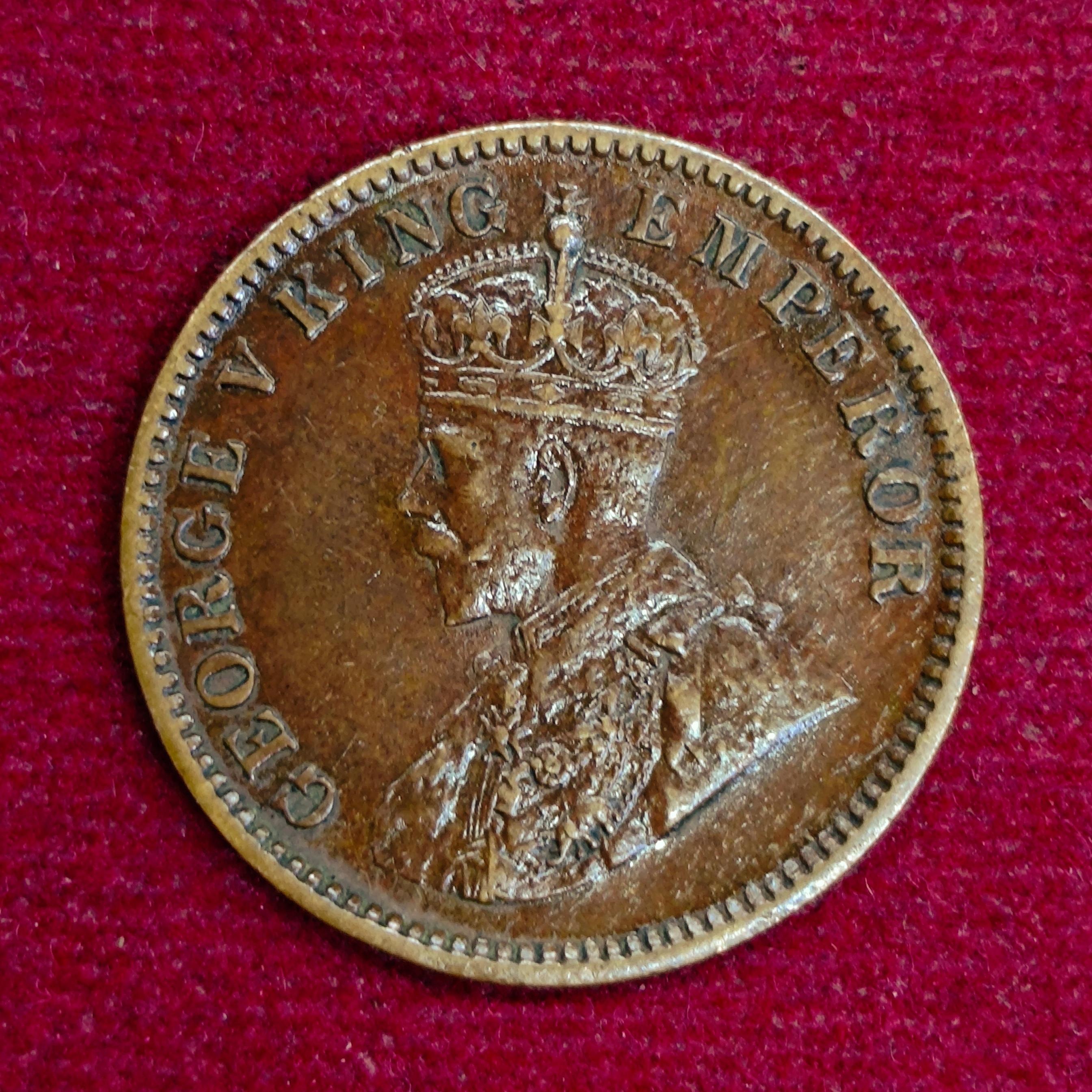 British India 1/4 Anna George V 1930 Coin
