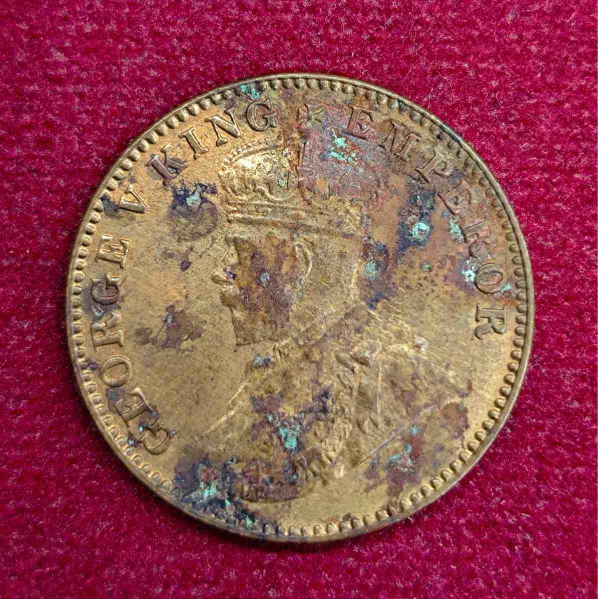 British India 1/4 Anna George V 1930 Coin (Mumbai Mint)