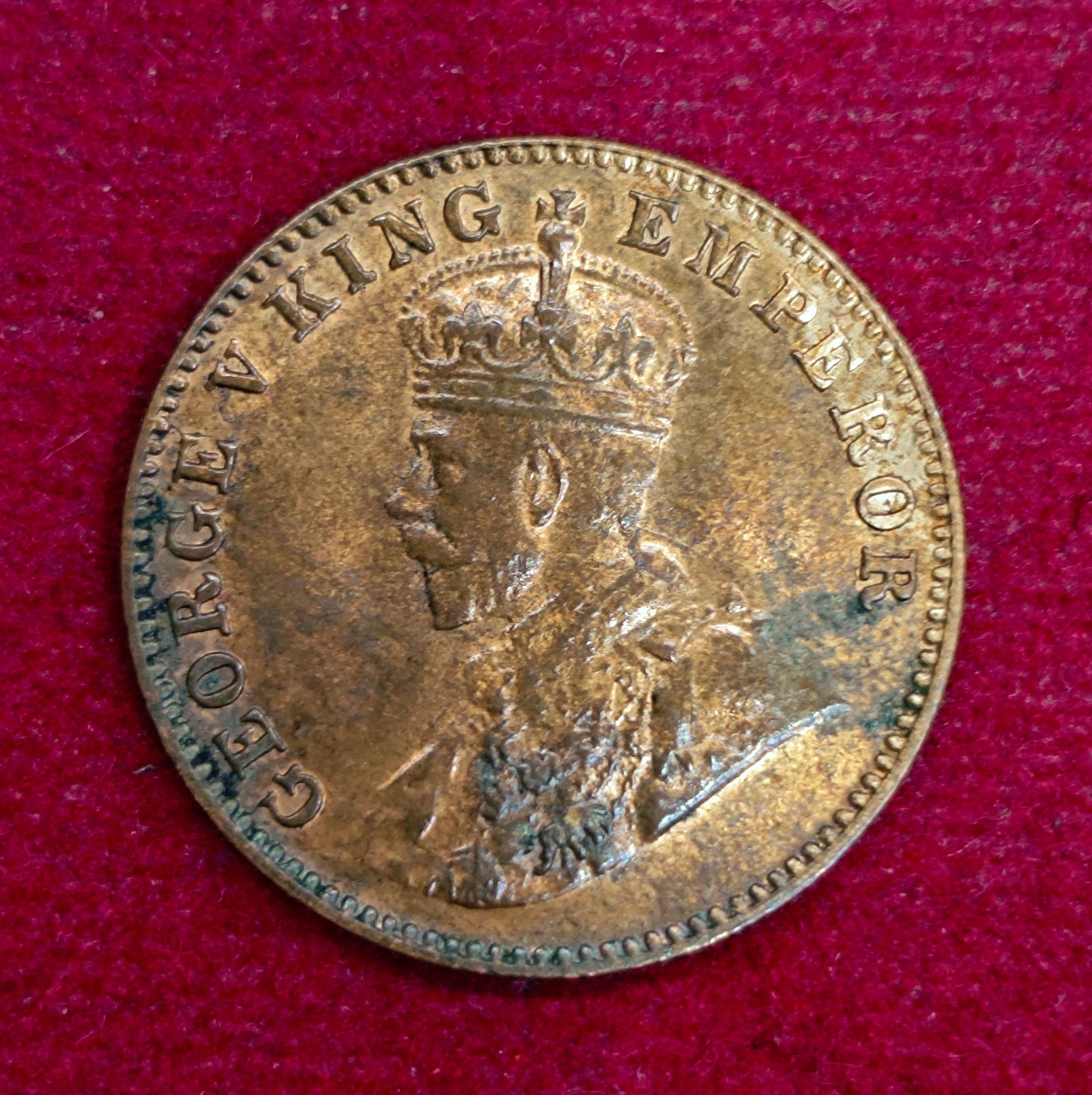 British India 1/4 Anna George V 1930 Coin (Mumbai Mint)