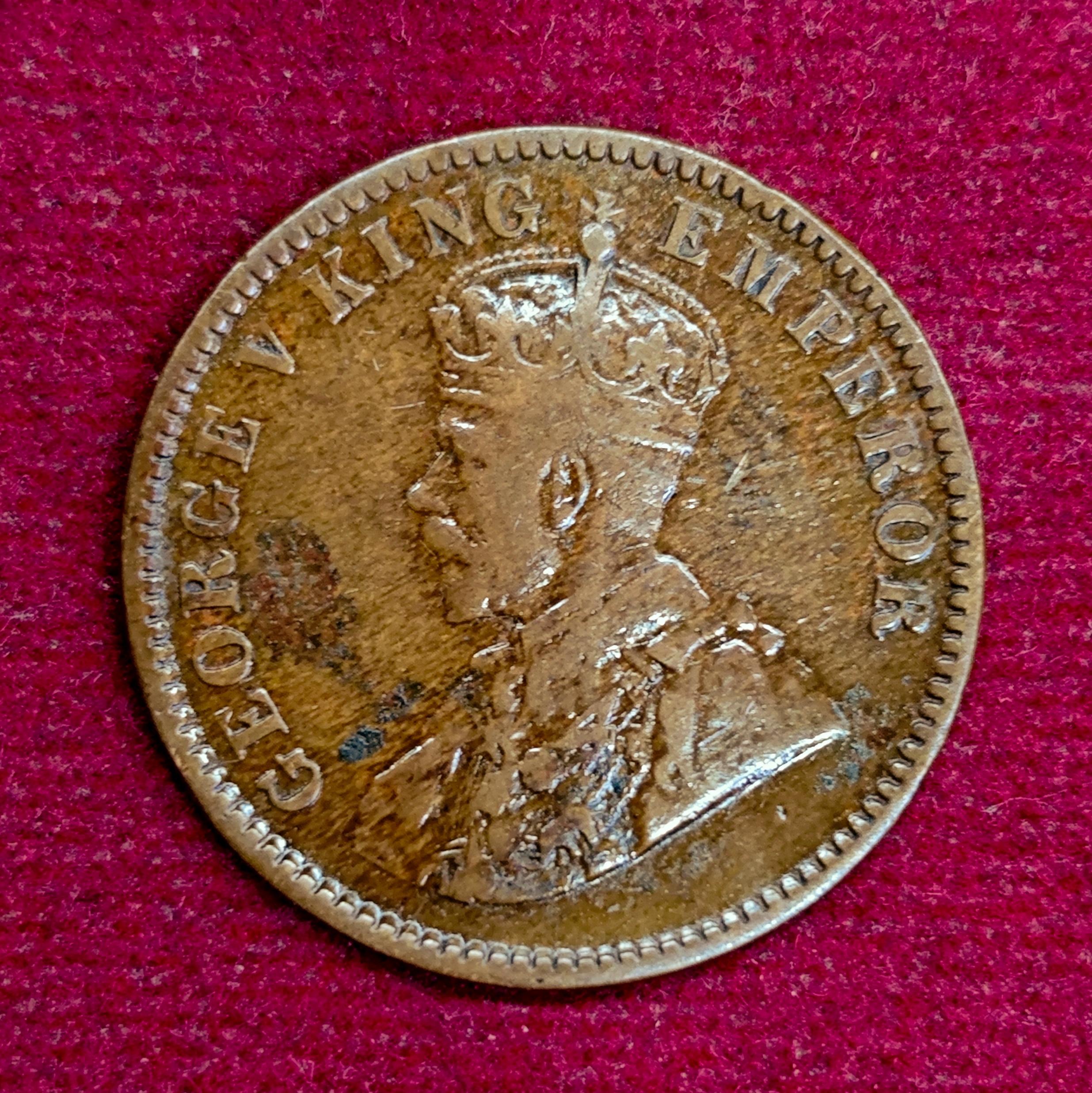 British India 1/4 Anna George V 1933 Coin