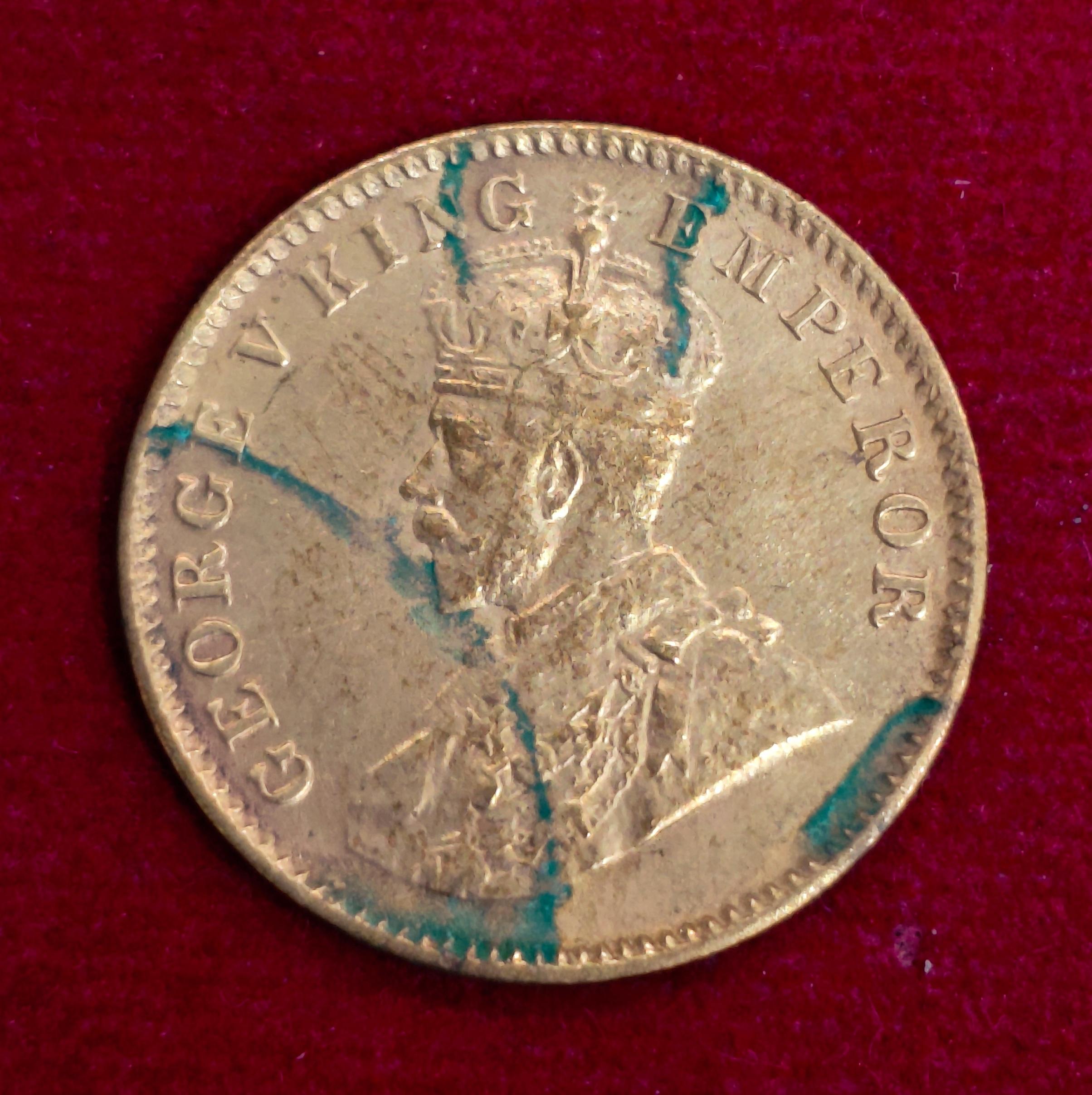 British India 1/4 Anna George V 1936 Coin