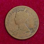 British India 1/4 Anna Victoria 1889 Coin