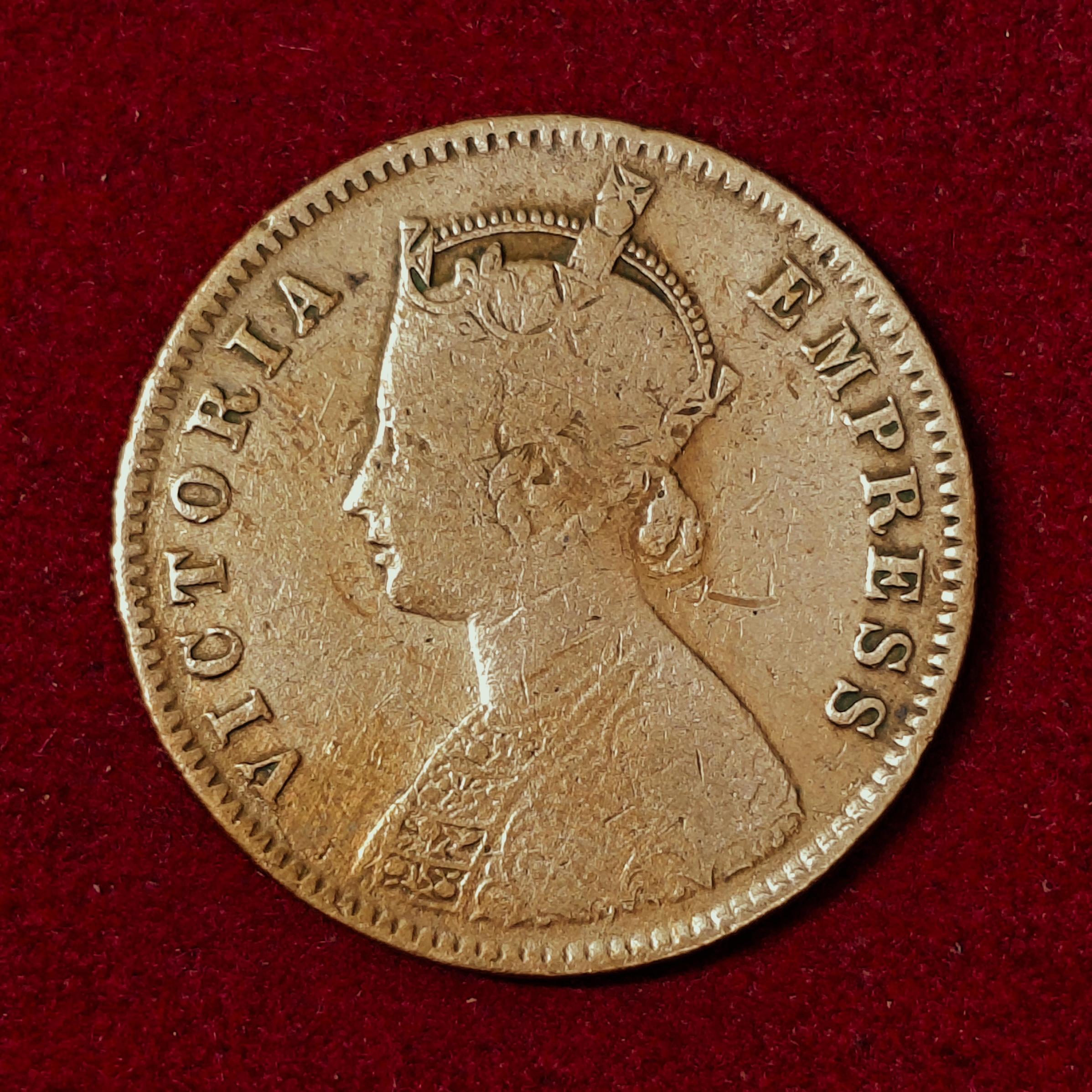 British India 1/4 Anna - VICTORIA EMPRESS 1890 Coin
