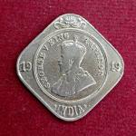 British India 2 Annas George V 1919 Coin