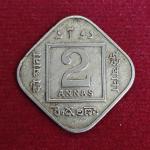 British India 2 Annas George V 1919 Coin