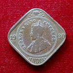 British - India 2 Annas - George V 1930 Coin