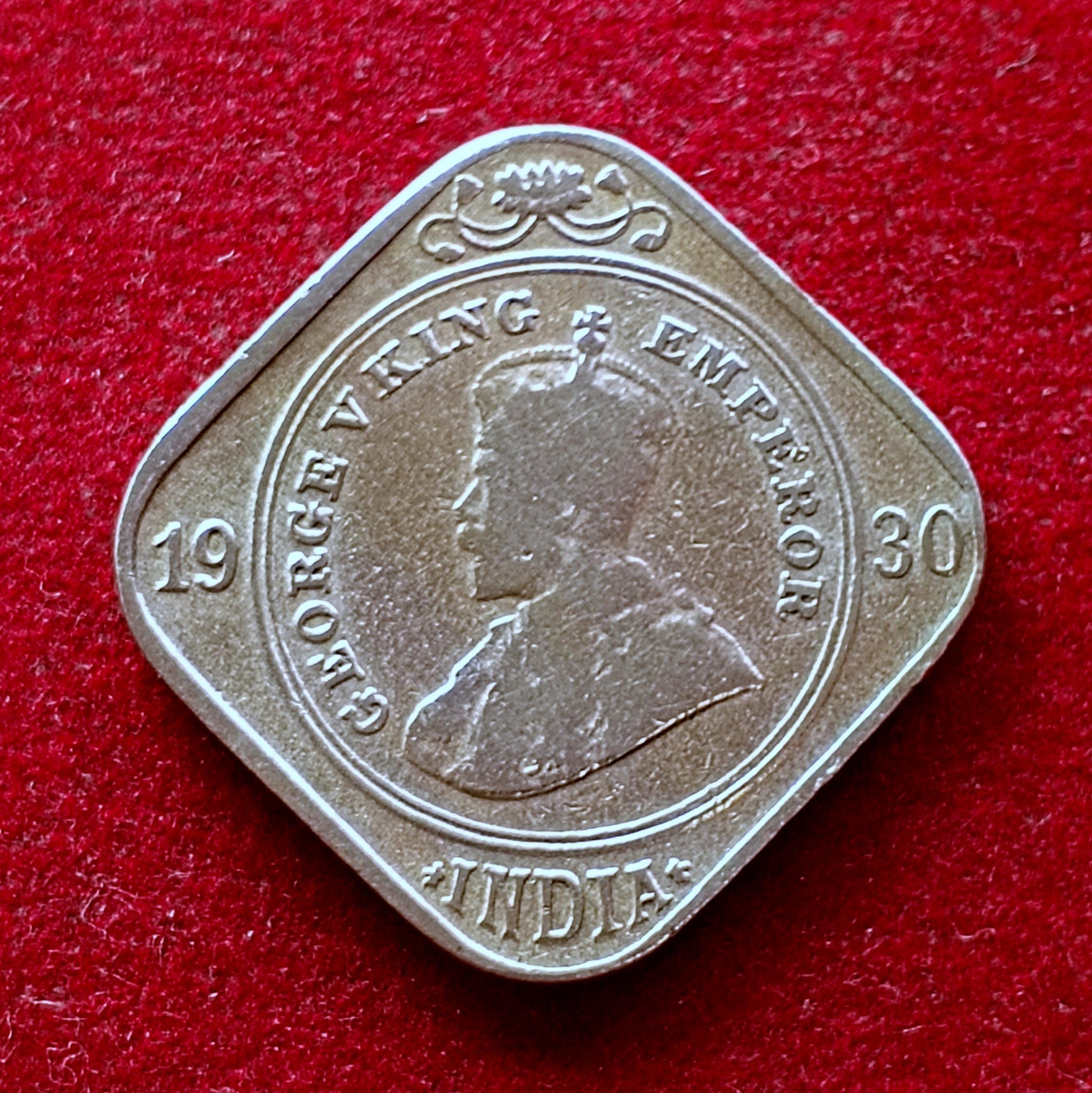 British - India 2 Annas - George V 1930 Coin