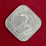 British India 2 Annas - George V 1936 Coin