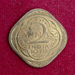 British India 2 Annas - George VI 1942 Coin