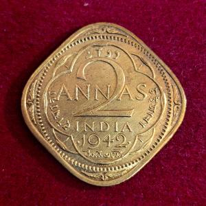 British India 2 Annas - George VI 1942 Coin