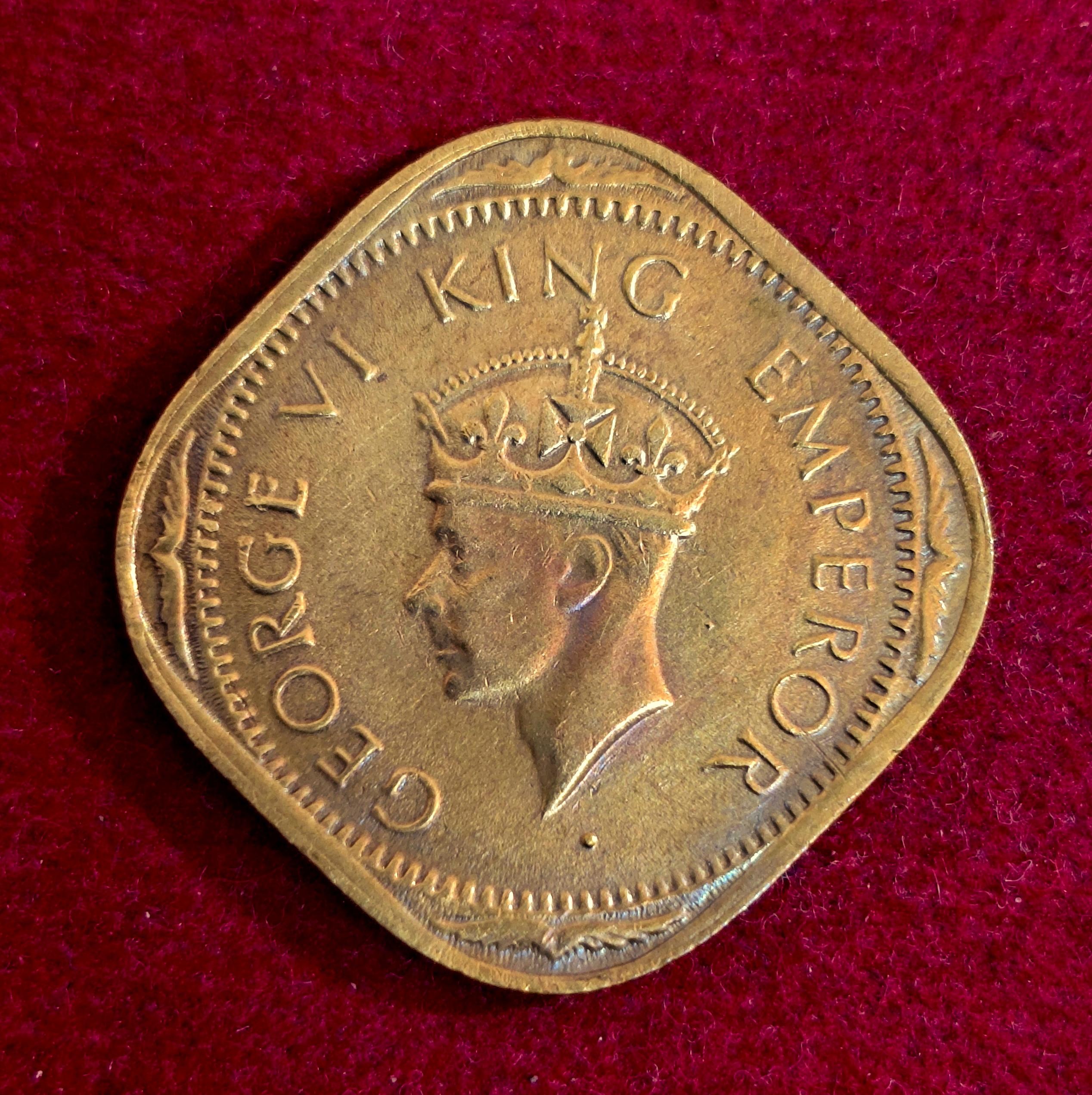 British India 2 Annas - George VI 1943 Coin