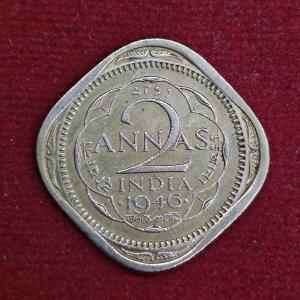 British India 2 Annas - George VI 1946 Coin