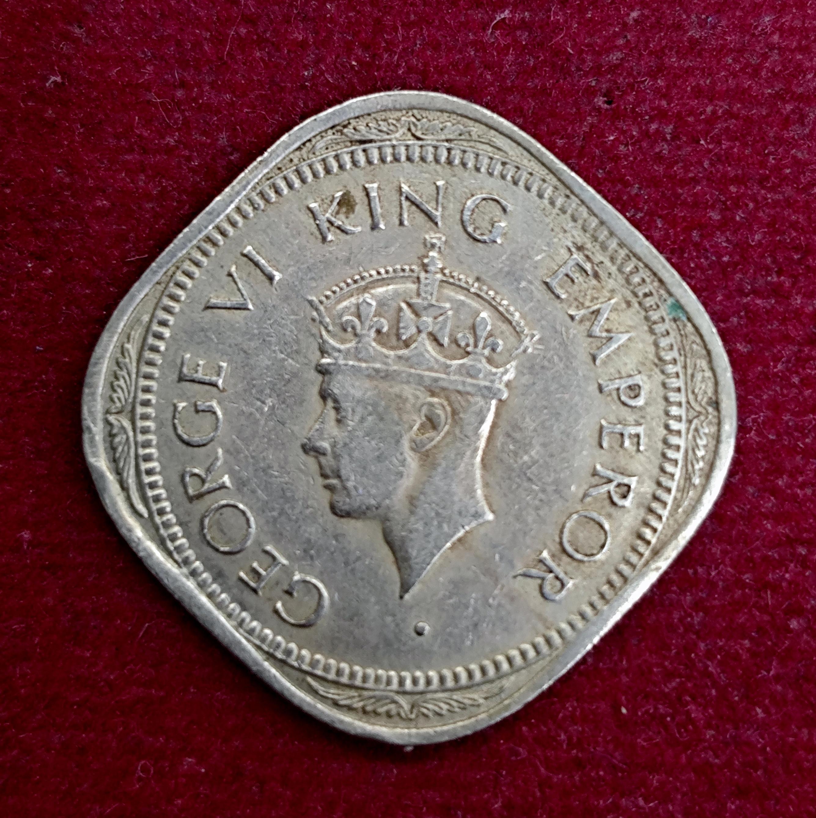 British India 2 Annas - George VI 1947 Coin