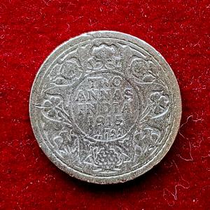 British India 2 Rupee - George V 1915 Silver Coin