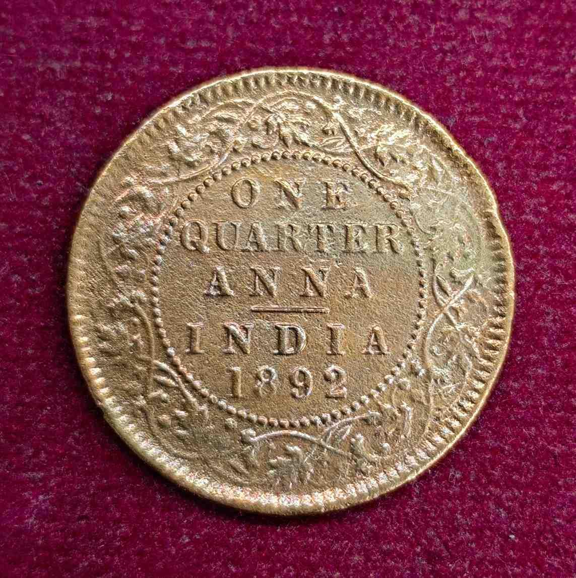 British India ¼ Anna Anna Victoria Empress 1892